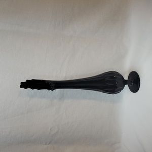 Vintage 1968-69 Fenton 17” Ebony (Black Amethyst) Glass Thumbprint Swung Vase